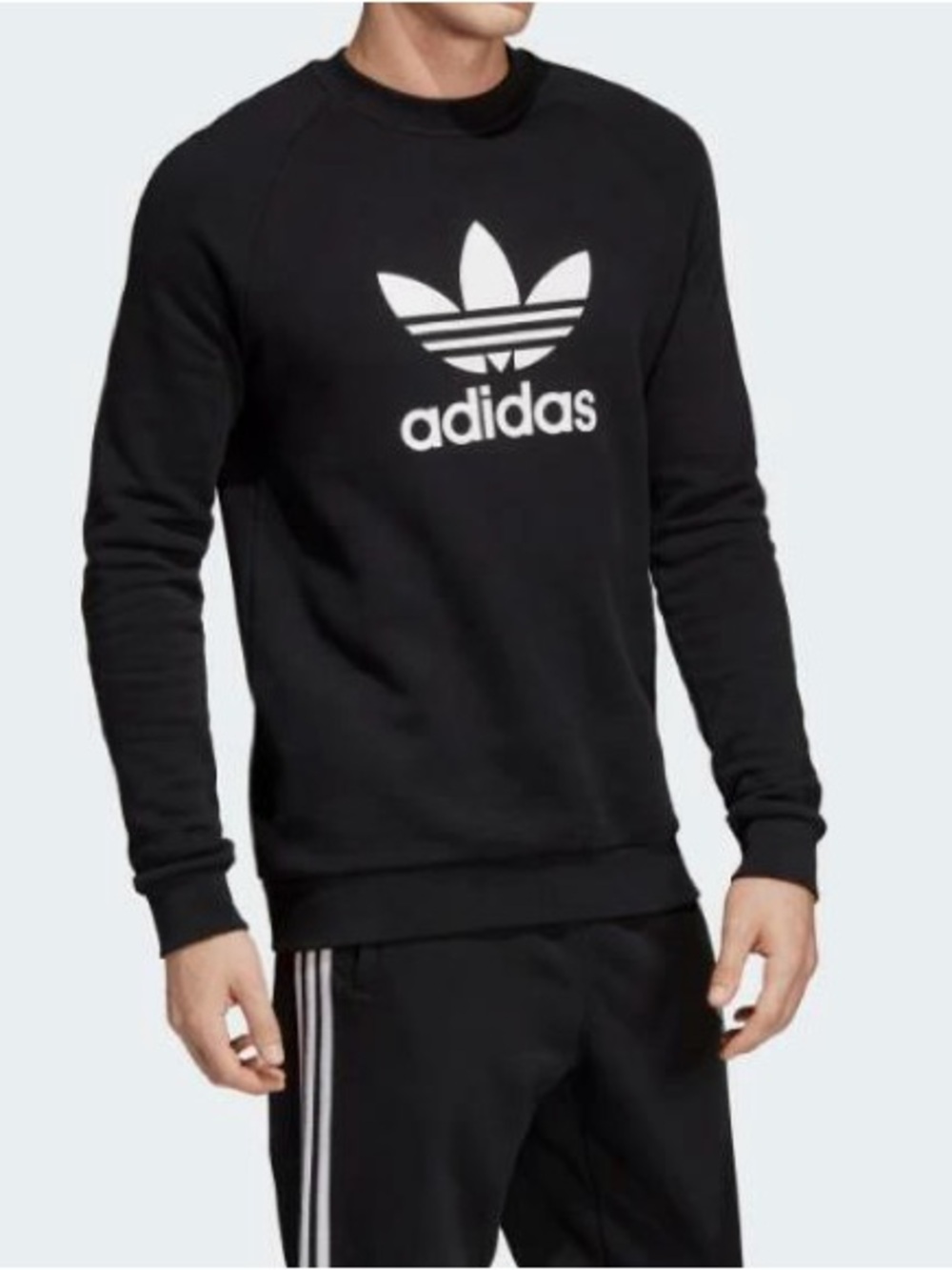 Adidas Adicolor Classics Trefoil Crewneck Sweatshirt – Black – Size Medium